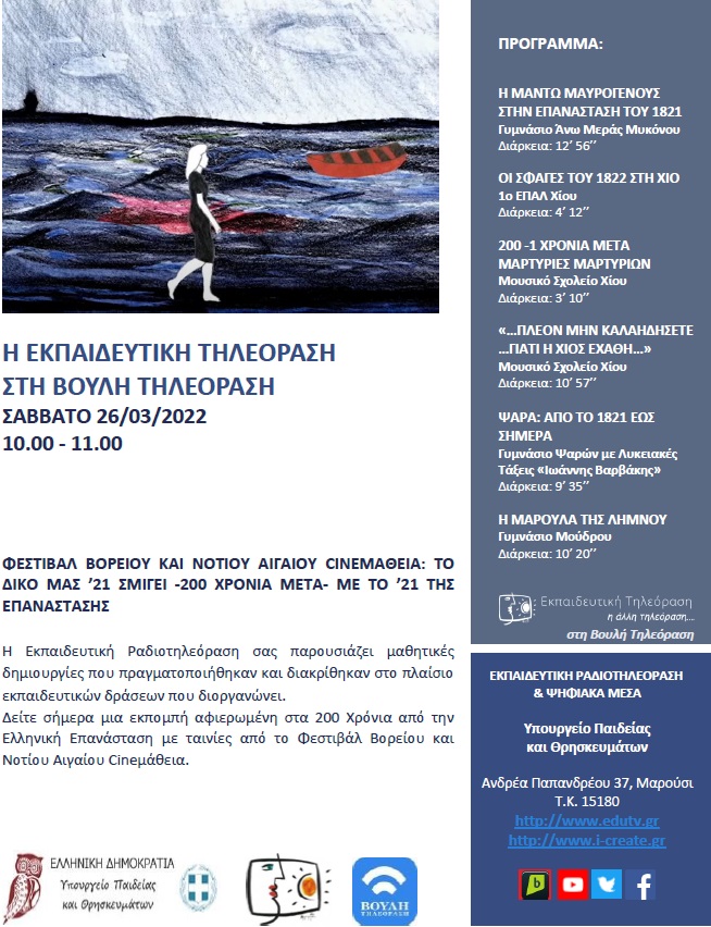 ΠΡΟΓΡΑΜΜΑ ΒΟΥΛΗ 26 03 2022