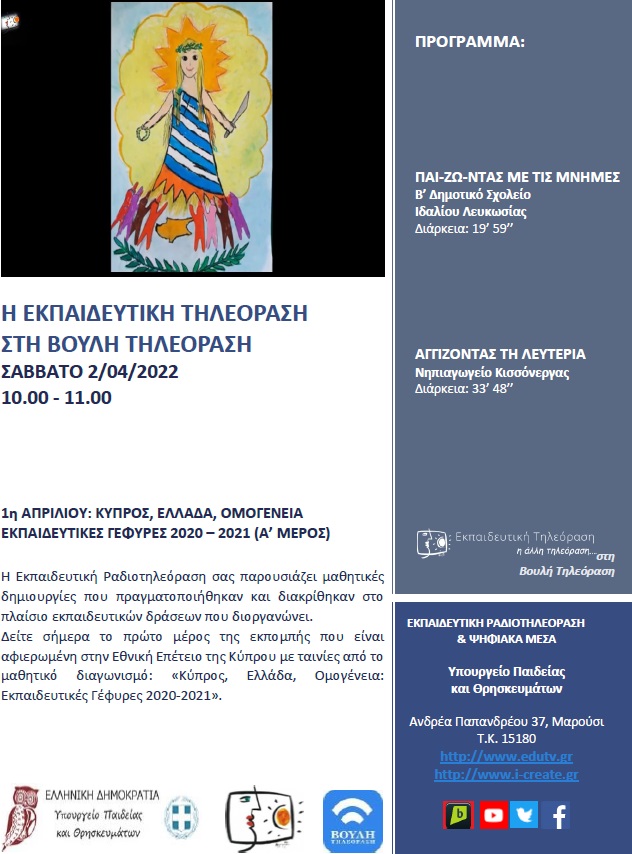 ΠΡΟΓΡΑΜΜΑ ΒΟΥΛΗ 2 04 2022